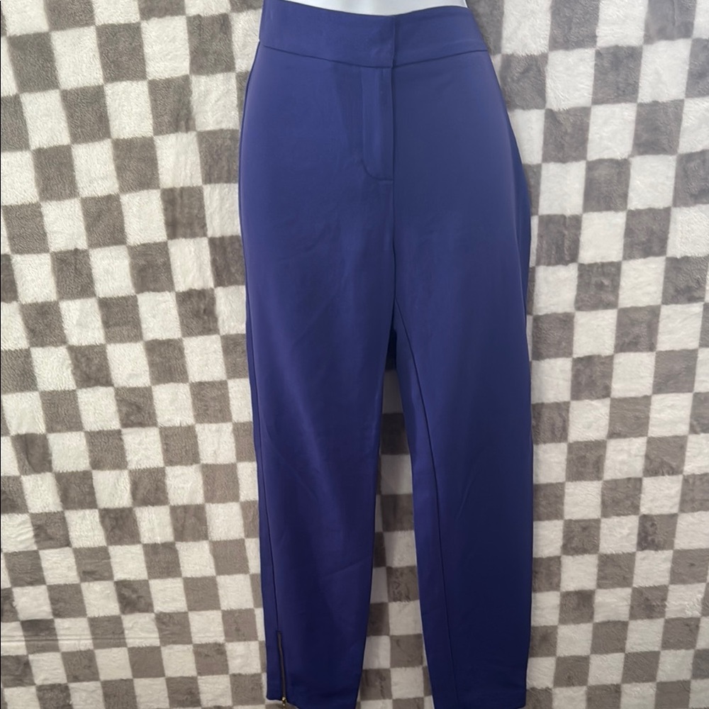 Rachel Roy Solid Blue Dress Pants with Fake decorative pockets Size 0